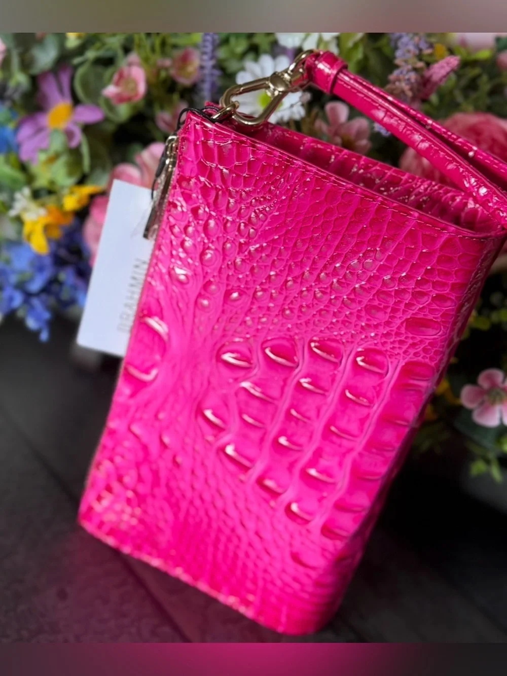 FIRM $ Brahmin Daisy Affection Pink Melbourne Genuine Leather NWT